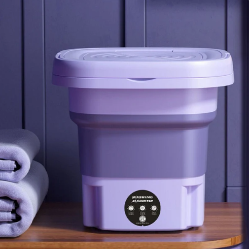 Foldable Washing Machine, 9L High Capacity Mini Washer with 3 Modes Deep Cleaning Half Automatic Washt, Portable Washing Machine with Soft Spin Dry for Socks, Baby Clothes, Towels