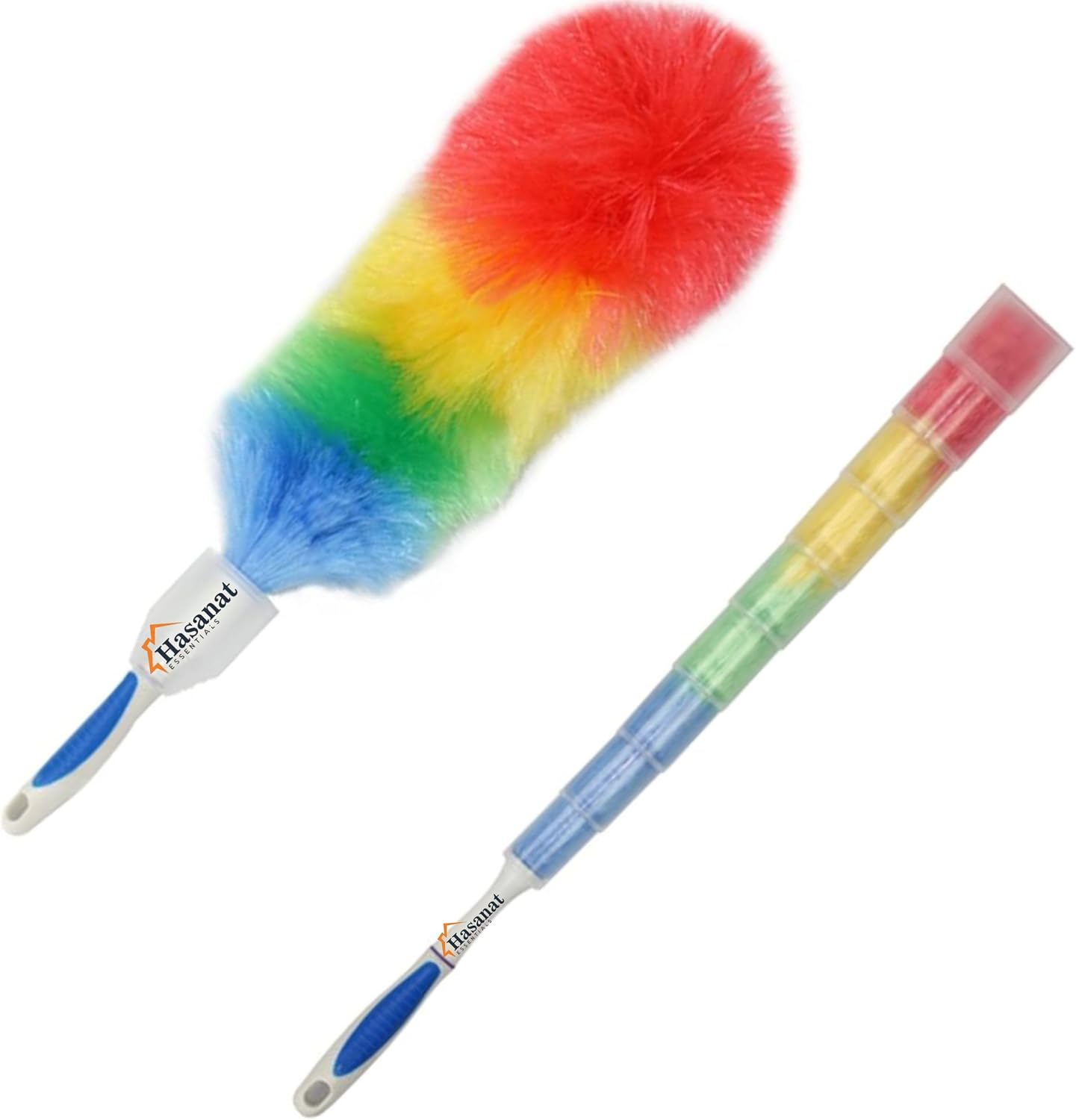 Static Duster Soft Rainbow Plastic Easy Clean Multicolor Cobweb Cleaner Feather Tool Electrostatic Power Dusting Brush For Appliances Furniture Computer Cars Home
