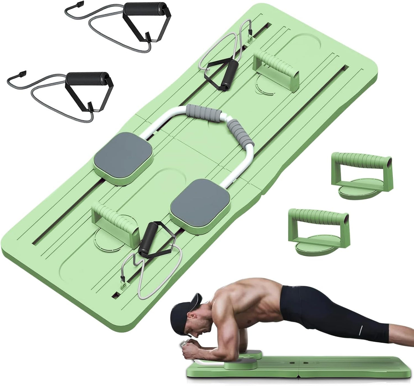 Multifunctional Abdominal Board, 5 in 1 Pilates Board, Portable Foldable Ab Board Trainer, Exercise Board, Abs Workout Equipment, Core Workout Equipment for Men Women