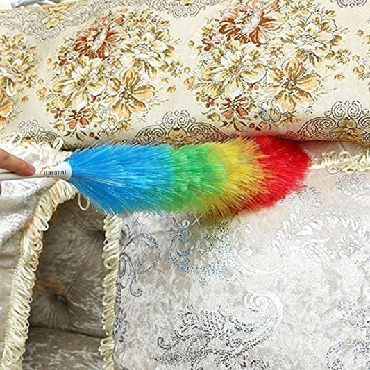 Static Duster Soft Rainbow Plastic Easy Clean Multicolor Cobweb Cleaner Feather Tool Electrostatic Power Dusting Brush For Appliances Furniture Computer Cars Home