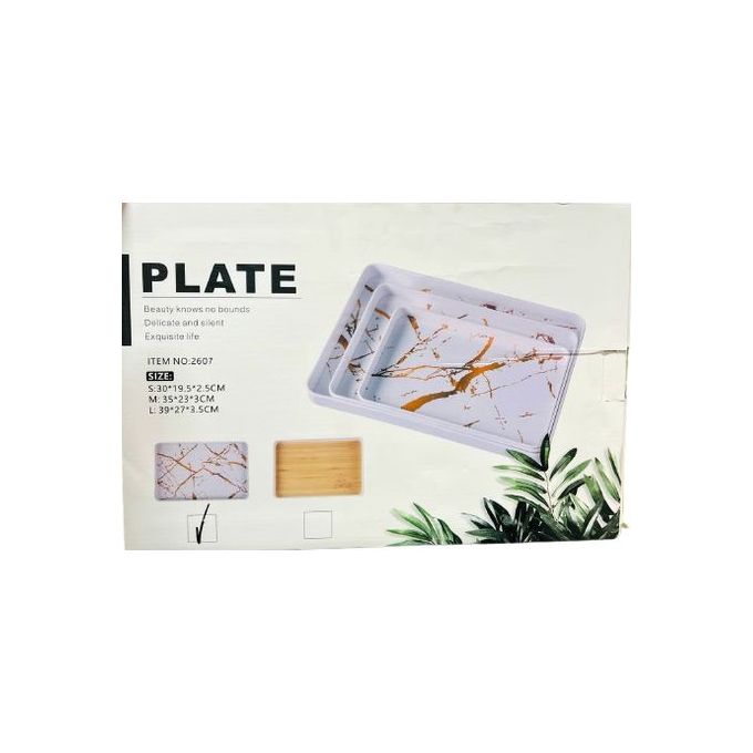 Plastic Rectangular Fruit Bowl Set
