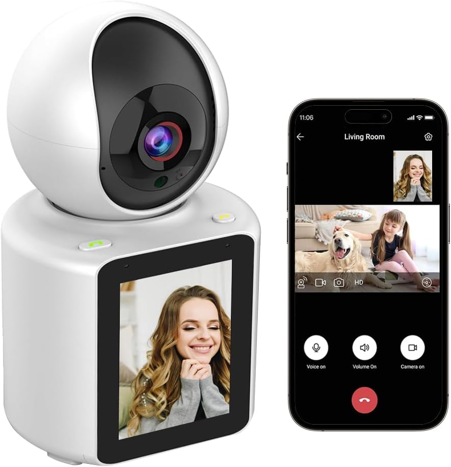Indoor Security Camera Wireless 1080P HD WIFI Video Calling PT Camera,Baby Monitor Camera,Auto Motion Tracking, HD Display and two-way video calling