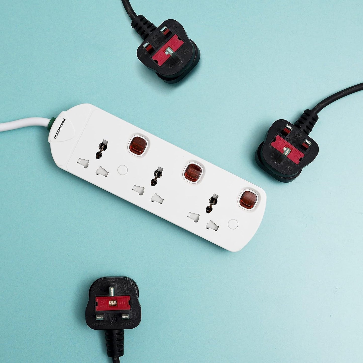 3-Way Multi-Switch Extension With Universal Socket