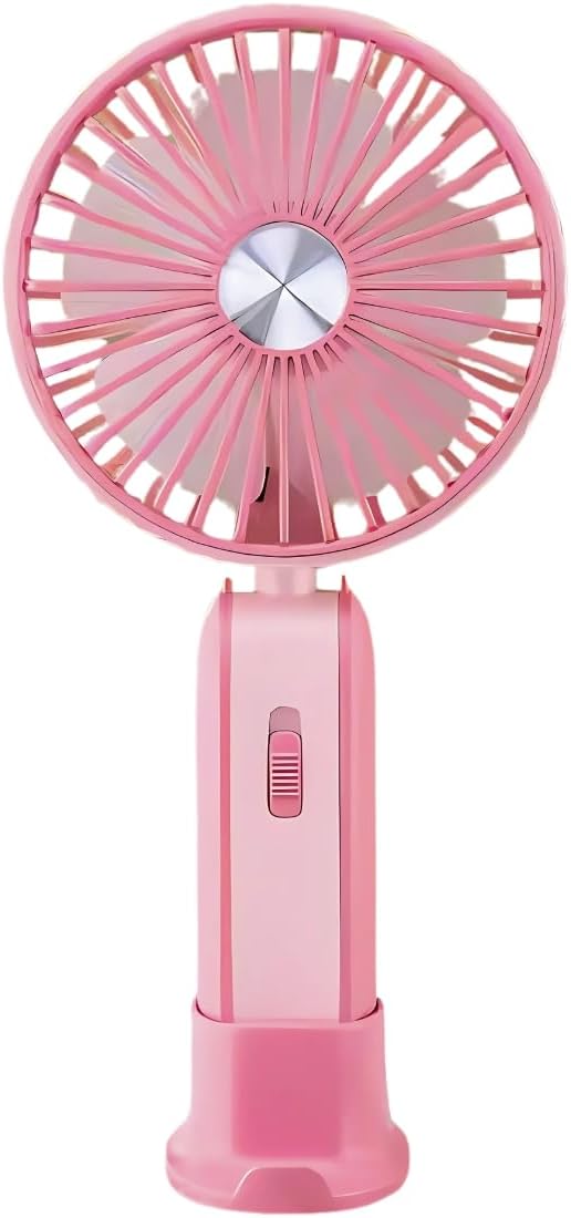 Mini Handheld Foldable USB Rechargeable Cooling Fan 2 in 1 Portable Fan with Strong Wind Cool Breeze Gears Personal Fan Lightweight USB Charging Mini Fan