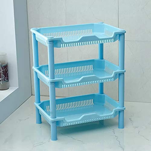 Kitchen Rack Storage Rack Household Large Rectangular Three Layer Combination Storage Rack