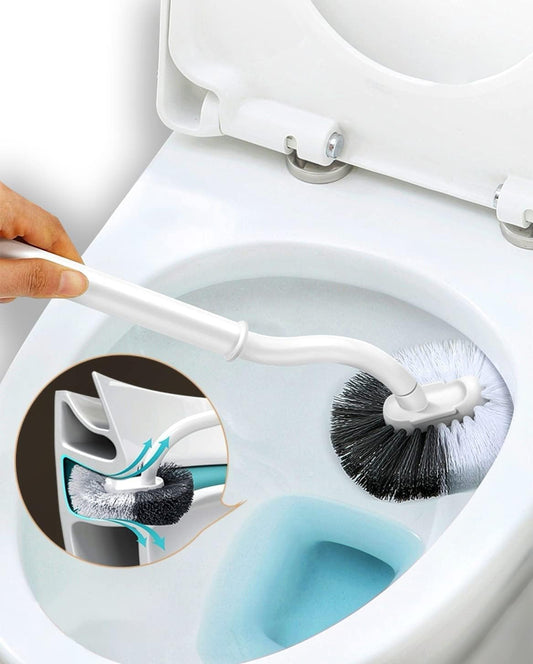 Toilet Cleaning Brush - Reach Narrow Gaps with Japanese Design, Space-Saving Hang & Dry Feature