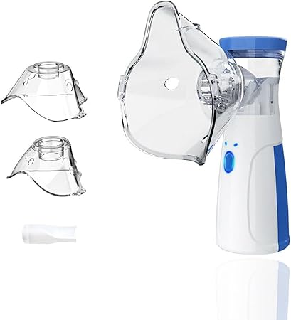 Nebulizer,Portable Mini Vaporizers Handheld Atomizers for Adults and Children,Ultrasonic Humidifier for Home and Travel Use, Steam Mesh Inhalators (2024 Blue-upgrade)