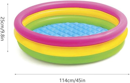 114cm Baby Swimming Pool 3 Color Rainbow Round