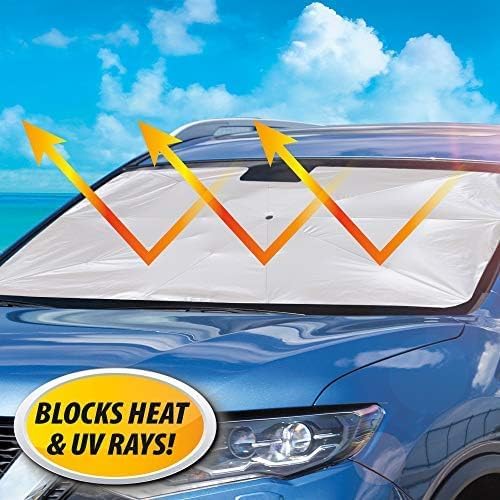 PEETTA Windshield Sun Shade, Compact Folding Design, Easy to Store,One-Size (31x57"), As Seen on TV