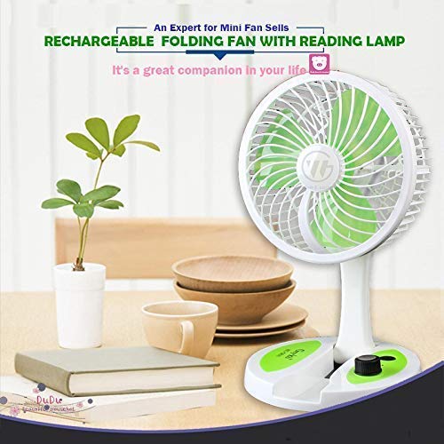 LED Light Multi Function Powerful Rechargeable Table Desk Fan
