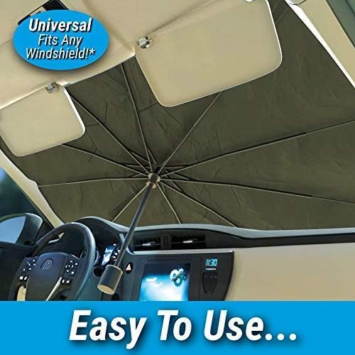 PEETTA Windshield Sun Shade, Compact Folding Design, Easy to Store,One-Size (31x57"), As Seen on TV