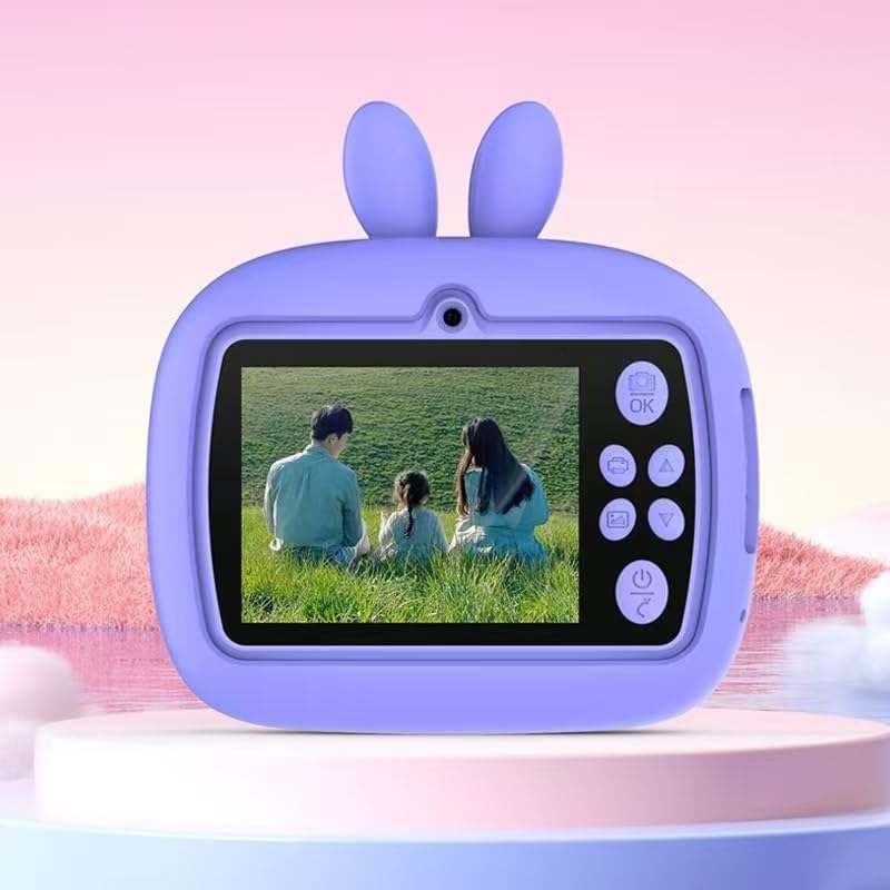 Kids Camera instant print with Cartoon appearance, dual camera