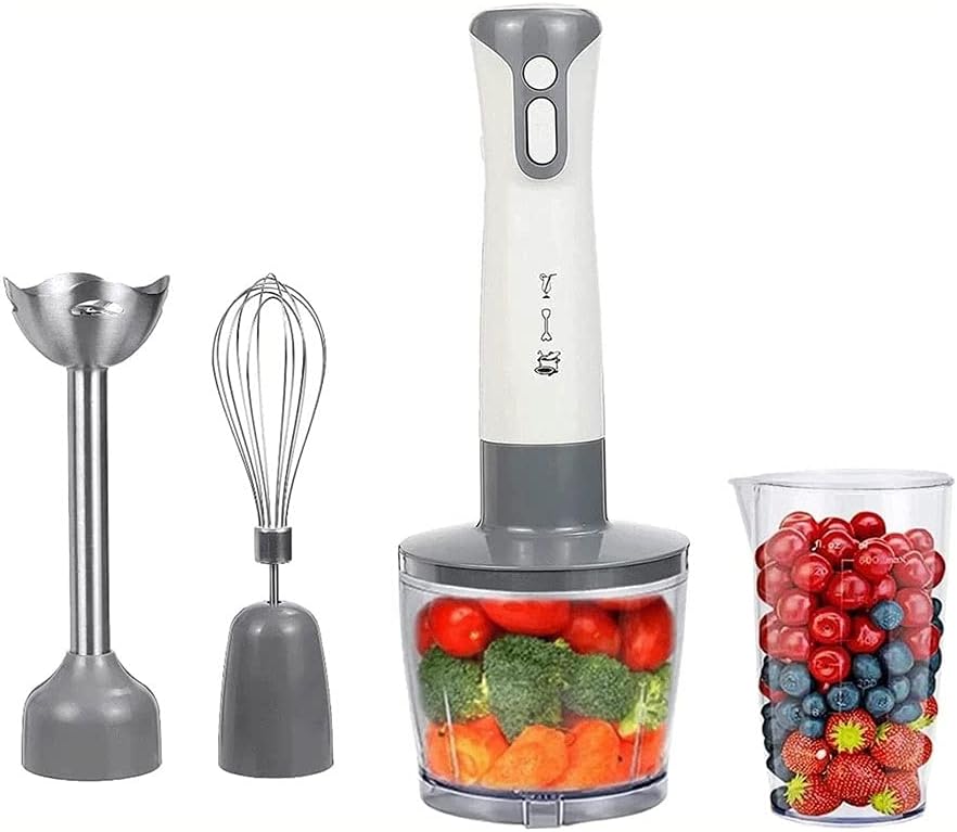 600W 3 in 1 Multi-Function Hand Blender, 3 Speed Stick Blender with 500ml Cutting Bowl, Milk Frother, Egg Whisk, for Food Puree