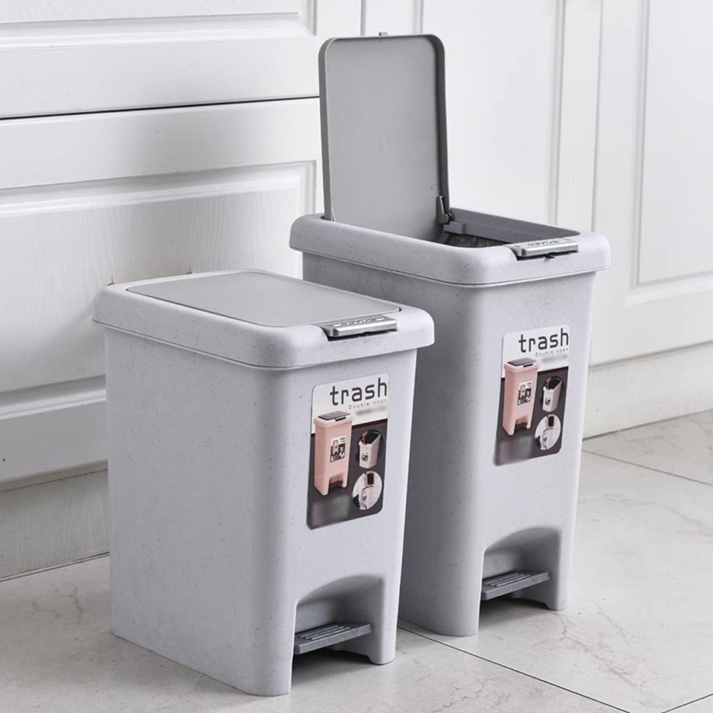 Compost bin Kitchen/Garbage Step-On Trash Can for Home and Kitchen, with Lid Lock and Slow Close, Household Press Foot Pedal Garbage Can Step Trash can (Size : 10L)