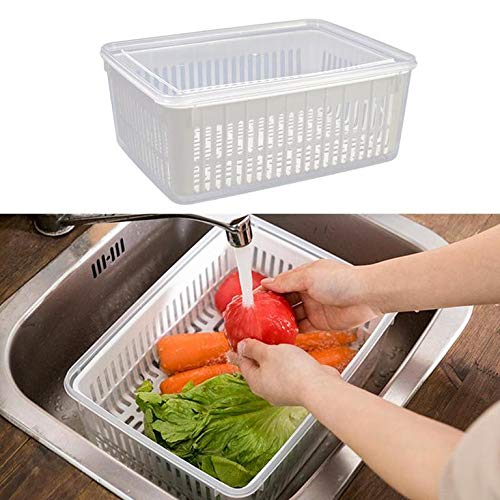 Plastic Vegetables Washing Basin Fruit and Vegetable Storage Box & Vegetable Washing Basket