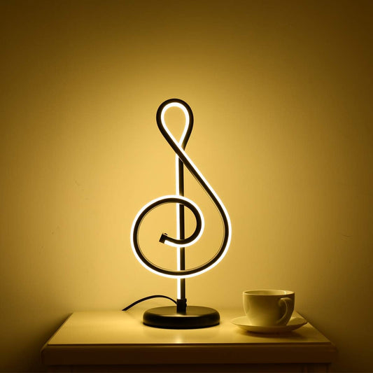Modern and Concise LED Eye-Protective Lamp, Creative LED Light for decoration anywhere,Musical Note Lamp,UK Plug Electric