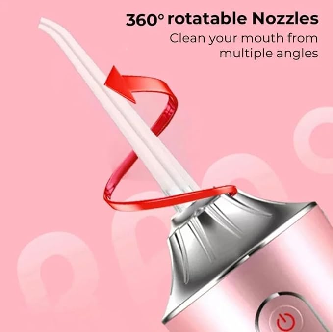 Water Dental Flosser Professional Irrigator for Dental & Oral Care with 8 Tips 4 Modes 310mL Large Capacity Waterproof Rechargeable and Portable Cordless