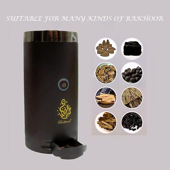 Bakhoor BoSidin Stylish Portable Incense Burner | USB Rechargeable Oud burner | Electric Arabic Mubkhara Device for Home Office and Car (X020-Black)
