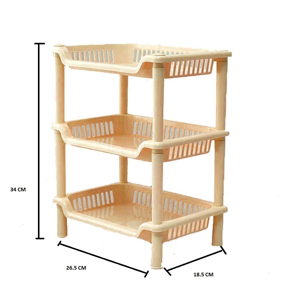 3 Layer Shelf for Living Room/Bathroom Shelf/Bathroom Rack/Kitchen Rack/Storage Rack/Corner Rack/Kitchen Stand