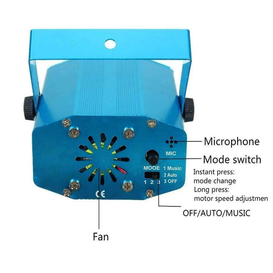 MLD Red & Green DJ Laser Light - Sound Activated Stage Lighting for Events