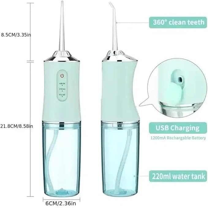 Water Dental Flosser Professional Irrigator for Dental & Oral Care with 8 Tips 4 Modes 310mL Large Capacity Waterproof Rechargeable and Portable Cordless