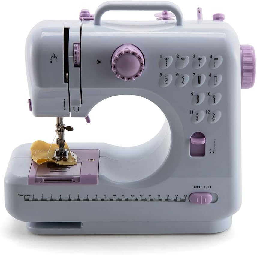 Mini Sewing Machine Portable Sewing Machine for Beginners Adults, Electric Handwork Speed Crafting Mending Machine Electric Overlock Sewing Machines for Sewing Silk Denim Wool Leather