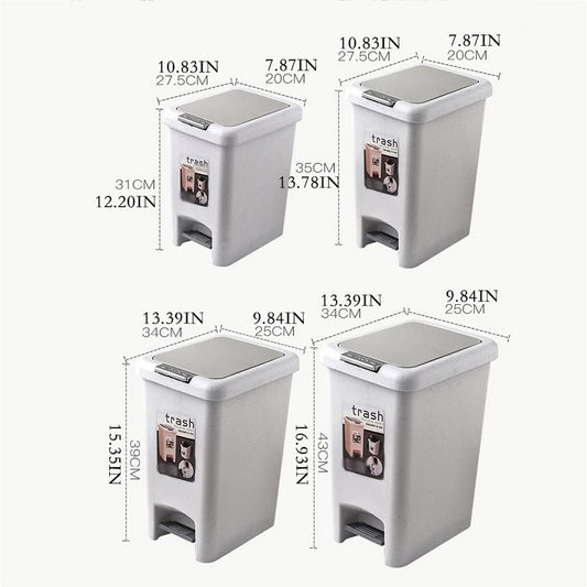 Compost bin Kitchen/Garbage Step-On Trash Can for Home and Kitchen, with Lid Lock and Slow Close, Household Press Foot Pedal Garbage Can Step Trash can (Size : 10L)