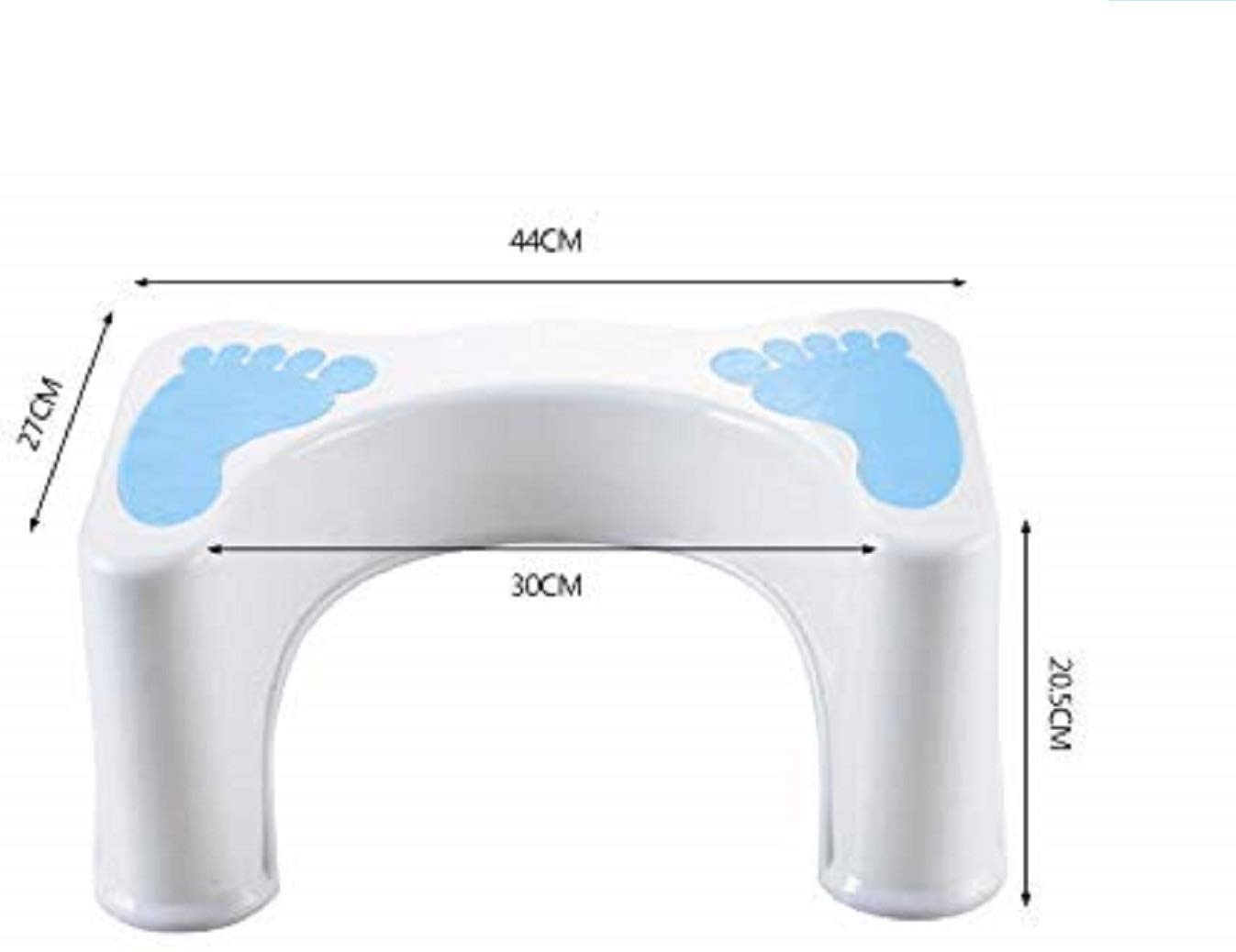 Anti-Skid Pottystool (White), Promotes Squatting Like The Indian Style, w/Angular Leg Position On Western Pot, for Kids & Adults