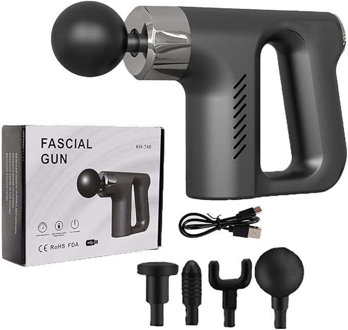 Massage Gun Fascial Gun Muscle Massager Deep Tissue Percussion Massager Body Relax Pain Relief Electric Therapy Gun for Fitness Relaxer