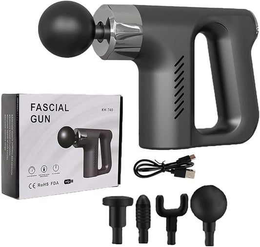 Massage Gun Fascial Gun Muscle Massager Deep Tissue Percussion Massager Body Relax Pain Relief Electric Therapy Gun for Fitness Relaxer