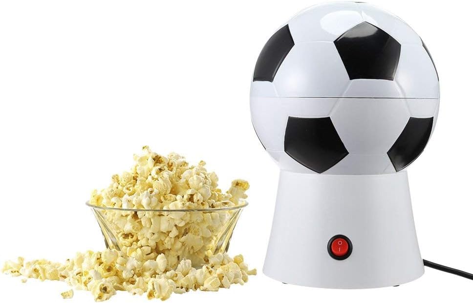 Soccer Ball Hot Air Popcorn Maker with Removable Lid