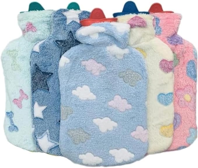 Hot Water Bag-Hot pack for Pain Relief, Hot Water Bottle,Cold and Hot Pack with velvet cover, Hot Water Bottles for Pain and Other Cramps, Menstrual pain Relief Therapy