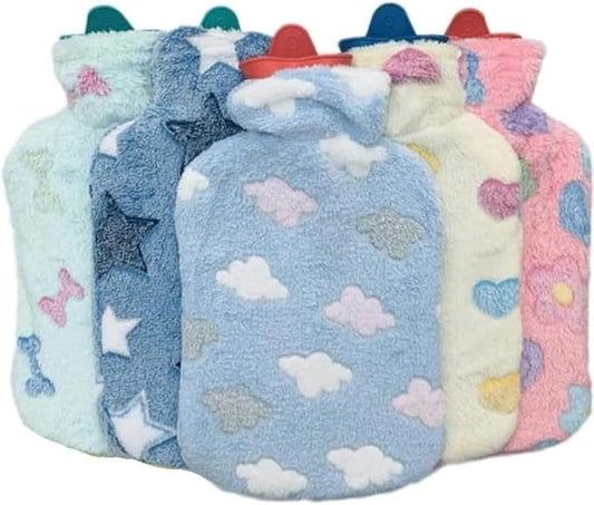 Hot Water Bag-Hot pack for Pain Relief, Hot Water Bottle,Cold and Hot Pack with velvet cover, Hot Water Bottles for Pain and Other Cramps, Menstrual pain Relief Therapy