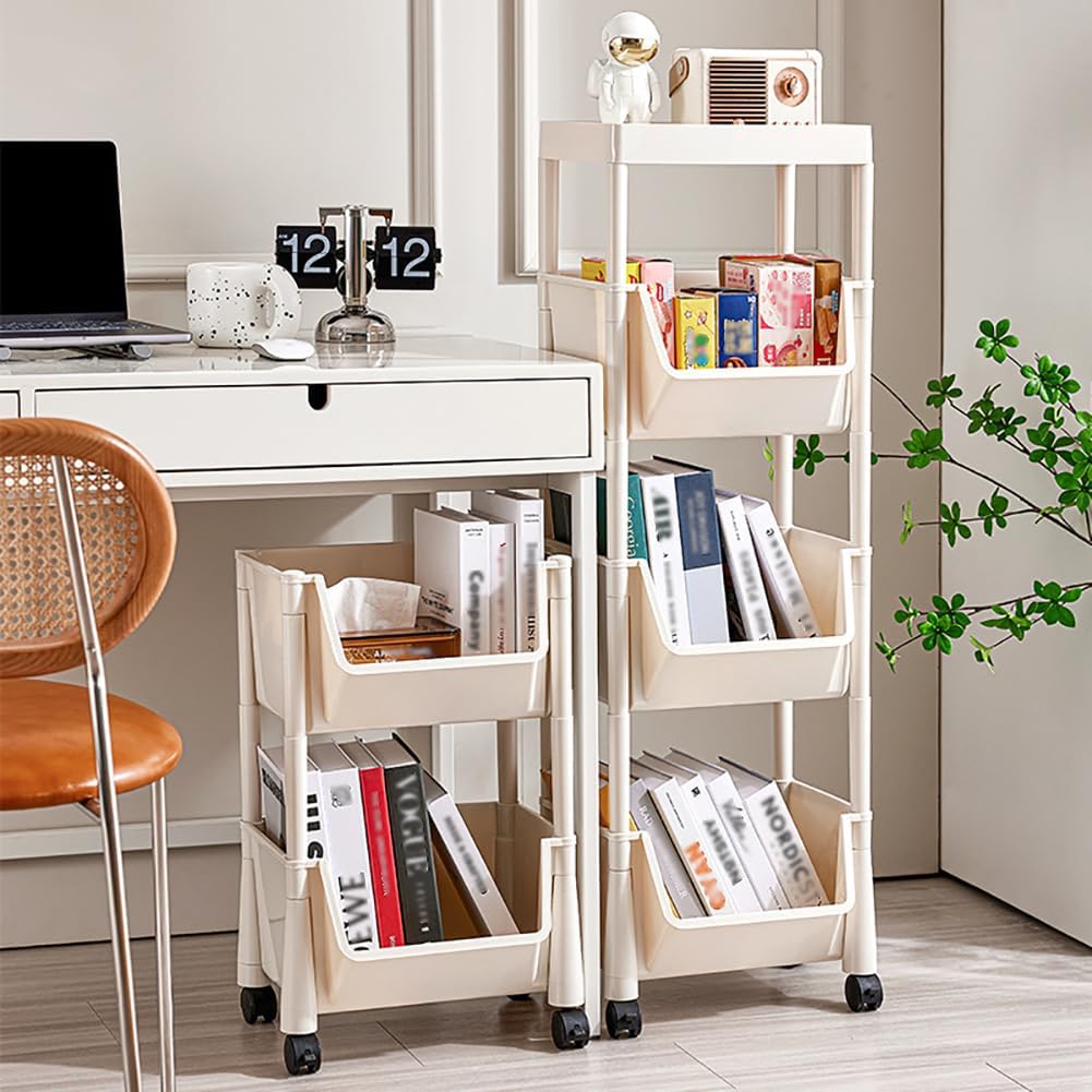 Plastic Compact Bookcase, Free Standing Bookshelves