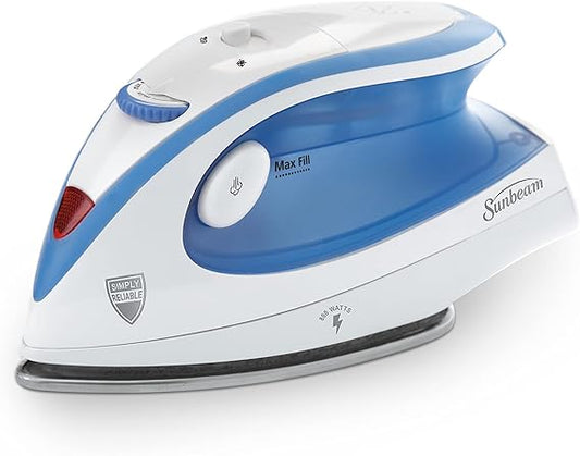 Hot-2-Trot Travel Steam Iron, 800 Watt Dual Voltage 120/240, Compact Size, Portable, Non-Stick Soleplate, Soft Touch Handle, Horizontal or Vertical Use