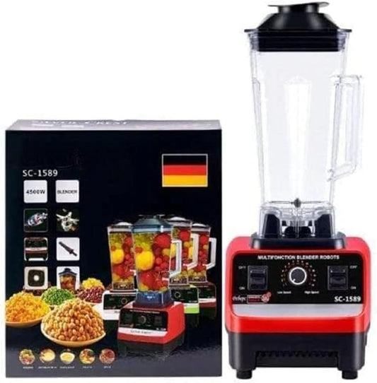 Silver Crust 4500W Heavy Duty Commercial Grade Blender: Multifunctional 2-in-1 Juicer Mixer with 2 Jars SC-1589 | Dishwasher Safe, Stainless Steel Blades | Fruit Processor, Grinder, Smoothie Maker