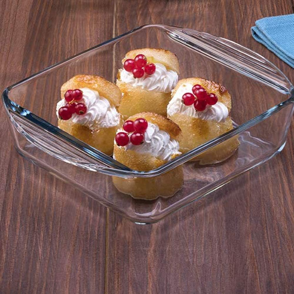 Glass Square Oven Tray, Clear Baking Dish for Oven, Casserole Dish, Ovenware, Bakeware