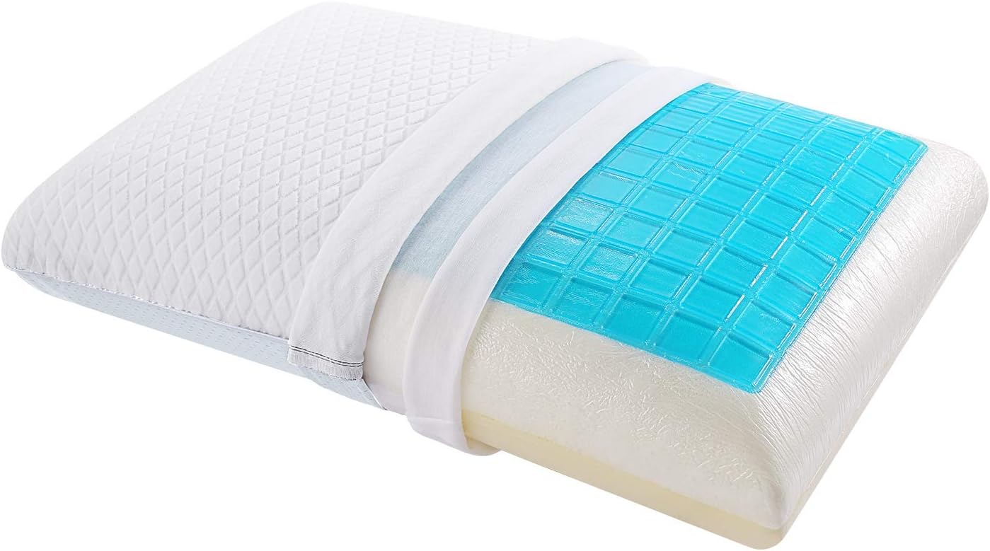 Cooling Gel Memory Foam Pillow, Cooling Pillows for Sleeping