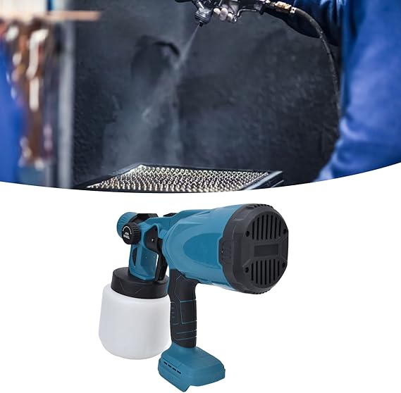Paint Spray Gun, Electric Paint Sprayer, Portable Battery Powered Automatic Spray Paint Machine Cordless Painting Sprayer with 800ml Container for Painting Wall, Cabinet, Furniture