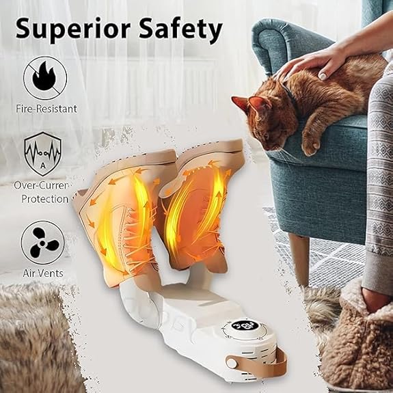 YU WELL Electric Shoe Dryer, Deodoriser Shoe Warmer Device Retractable Foldable Shoe Dryer for All Types of Shoes Boots Hot Air Circulation