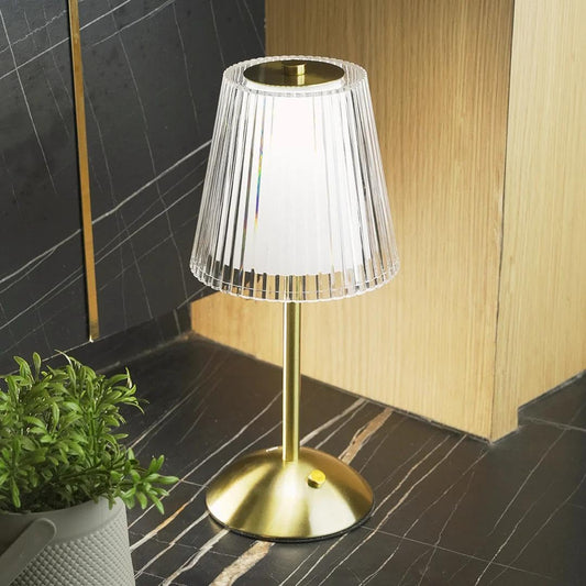 Cordless LED Table Lamp - USB Rechargeable Portable Touch Control Dimmable 3 Light Color Tunable Table Lamp for Hotel, Cafe, Restaurant or Home for Bedside, Center or Dining