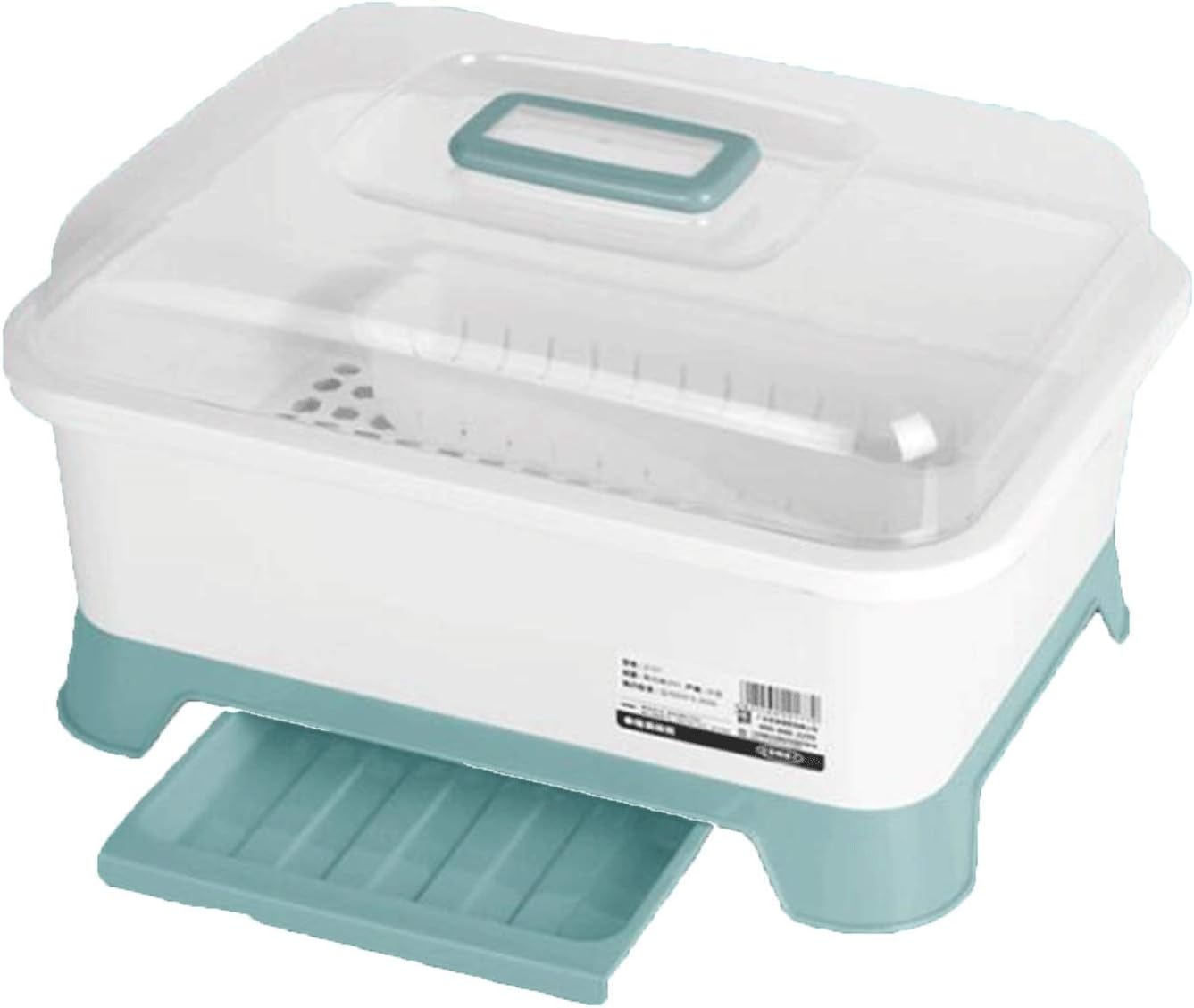 Dish Rack Kitchen Tableware Rack with Lid Tableware Storage Box with Bowl Box Dish Drain Rack Household Plastic Cupboard