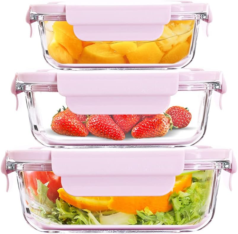 Lunch Box for Kids Adults Work School Glass Food Storage Container