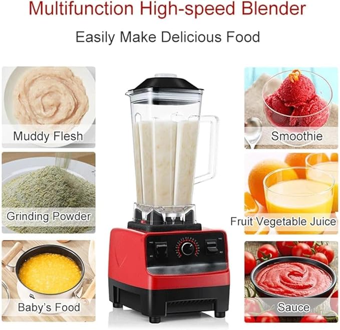 Silver Crust 4500W Heavy Duty Commercial Grade Blender: Multifunctional 2-in-1 Juicer Mixer with 2 Jars SC-1589 | Dishwasher Safe, Stainless Steel Blades | Fruit Processor, Grinder, Smoothie Maker