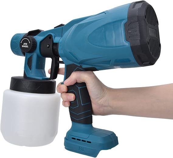 Paint Spray Gun, Electric Paint Sprayer, Portable Battery Powered Automatic Spray Paint Machine Cordless Painting Sprayer with 800ml Container for Painting Wall, Cabinet, Furniture
