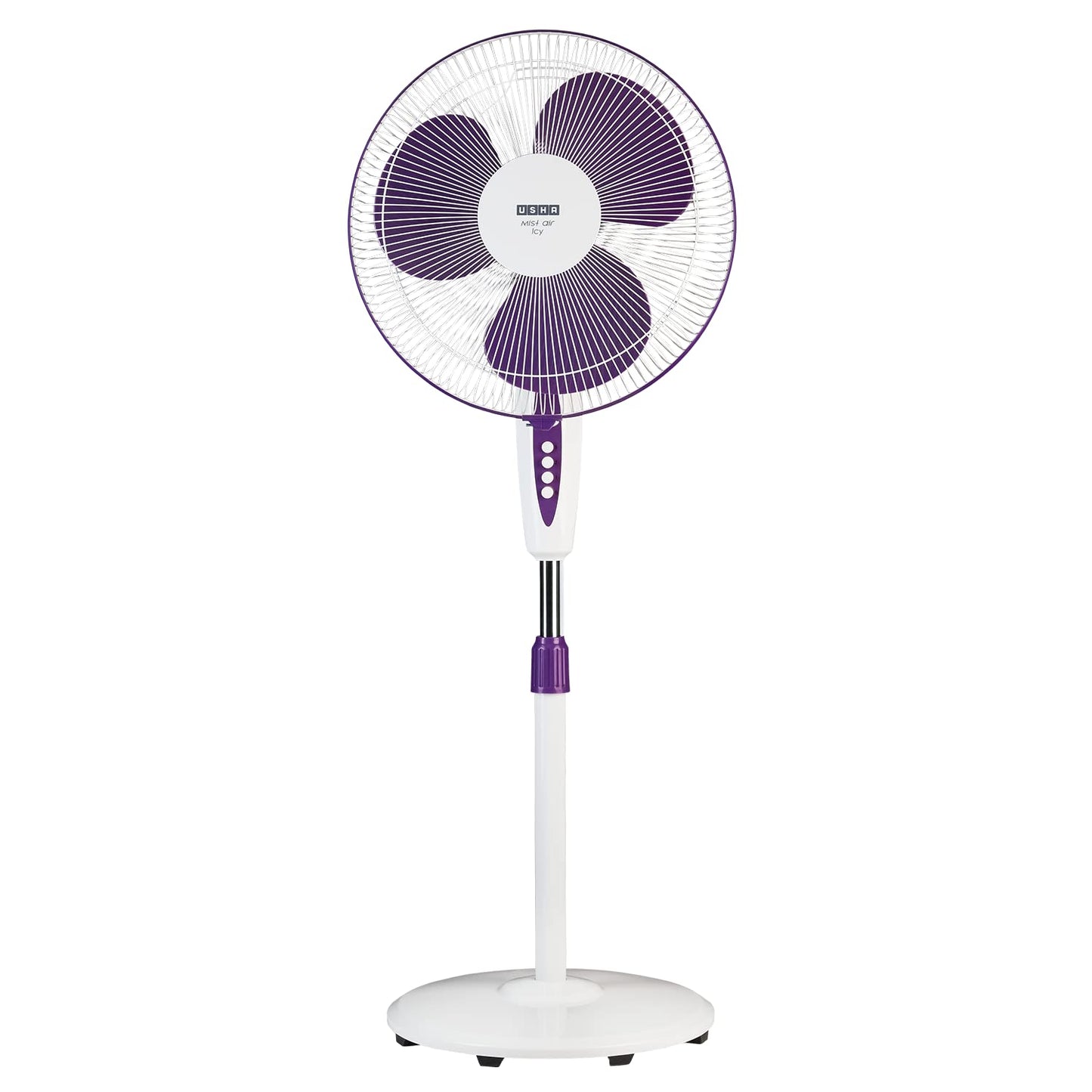 Usha Mist Air Icy 400mm Pedestal Fan (Purple)