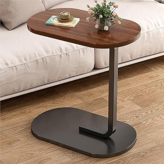 Genaric Home Side Tables for Small Spaces,Sofa Side Table Small Coffee Table Anti-Rust Waterproof, End Tables for Living Room Bedroom Balcony Office (BROWN)