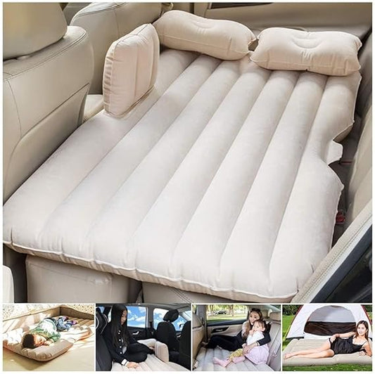 Car Travel Bed 138 * 85 45Cm Suv Air Mattresses Inflatable For Camping Children Rear Double Adjustable Sleeping Pad Airbed Seat Cover Cushion Flocking Cloth Mvp With Pump