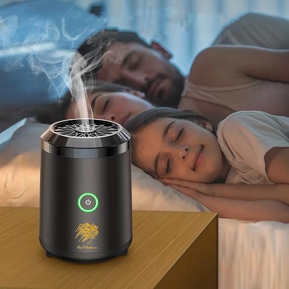 Bakhoor BoSidin Stylish Portable Incense Burner | USB Rechargeable burner | Electric Arabic Mubkhara Device for Home Office and Car (Black)