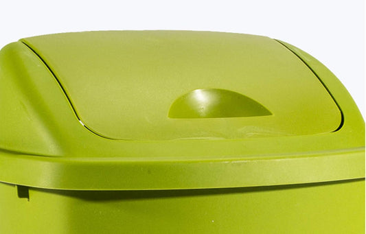 Office Trash Can, Slim Plastic Rubbish Can with Swing Lid